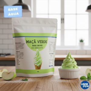 Pó p/ preparo de Bebida Láctea Maçã Verde BASE ÁGUA Lismellow 1kg