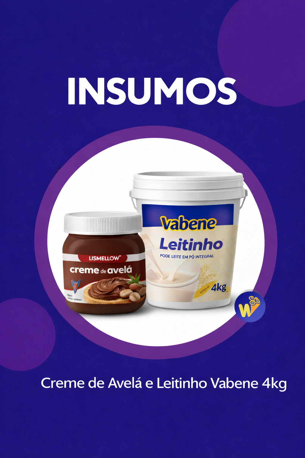 Insumos creme de avelã e leitinho vabene 4kg - Lismellow